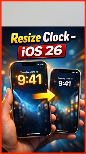 How to Resize the Clock on iPhone Lock Screen #iphone #iphonetricks