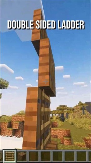 Double Sided Ladder Build in Minecraft 🪜 #shorts