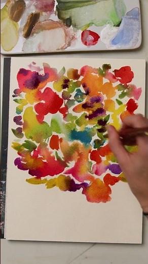 VERY FUN Abstract Watercolor Flowers!