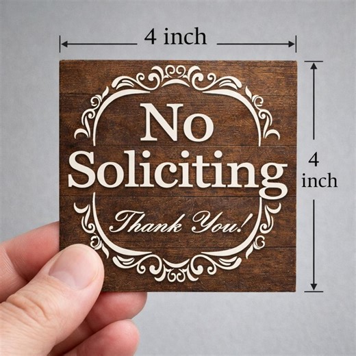 Rustic Wood No Soliciting Sign | 4x4 Printable Door Sign (digital Download) - Etsy UK