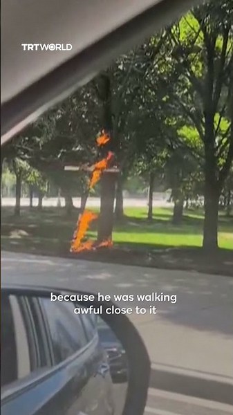 Burning cross, a Ku Klux Klan symbol found in Chicago park