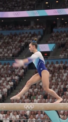 A Perfect Landing on the Olympic Balance Beam #AIBalanceBeam #OlympicGymnastics #BalanceBeam