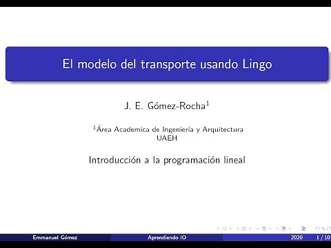 Modelo del transporte usando Lingo