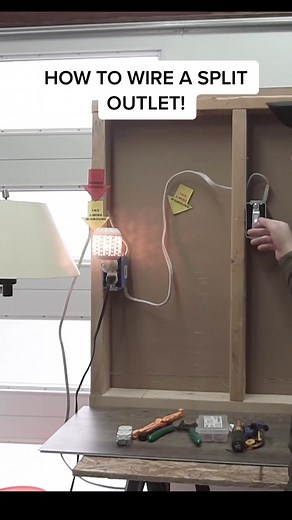 How to #wire a split #outlet . Full tutorial on my YouTube Channel, link up on my bio ☝🏽SUBSCRIBE! #receptacle #wiring #fyp #diyelectrical #diy #fy