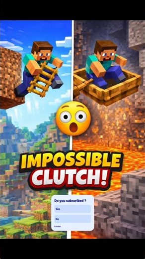 Minecraft's best clutch ☠️ #minecraft