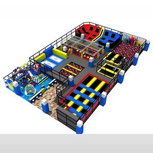 [Hot Item] Foldable Trampoline with Safety Enclosure Net for Indoor Playground