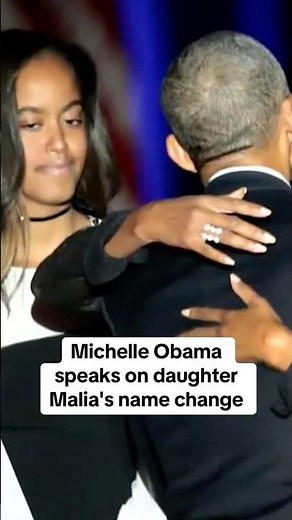 Michelle Obama addresses her daughter Malia dropping her last name #shorts