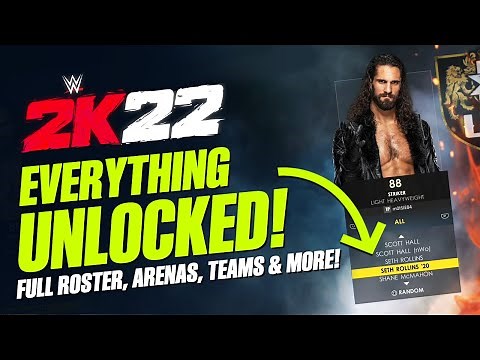WWE 2K22: Everything Unlocked, All Superstars, Arenas, Main Menu, Championships & More!