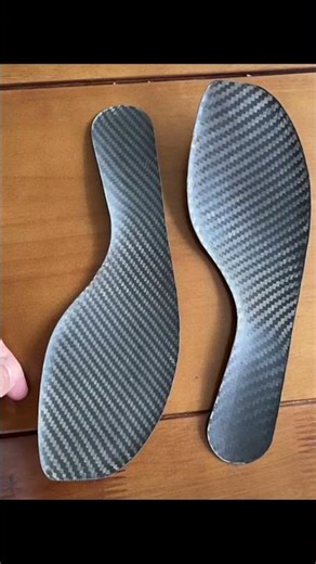 Custom 3K Carbon Fiber Matte Plain Insole for Sports Shoes Strong Support Anti-sprain High Elastic
