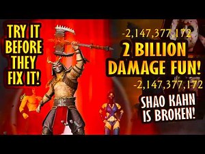 New Shao Kahn is BROKEN in MK Mobile! BILLIONS Of Damage! Getting Patched Soon.