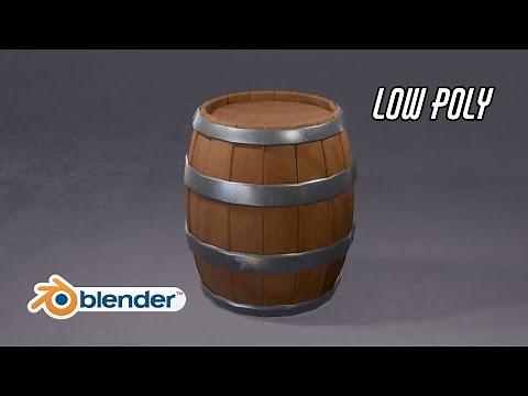 Modeling a Low Poly Barrel in Blender 4.0