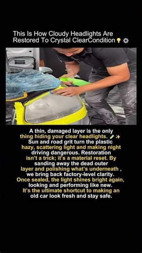 Restore Cloudy Headlights in Minutes #shorts #cardetail #diy