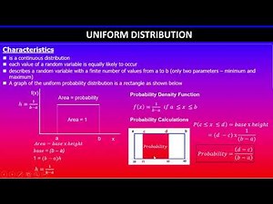 Uniform Distribution | Introduction | Probability Distributions | 91586 | NCEA Level 3 Statistics