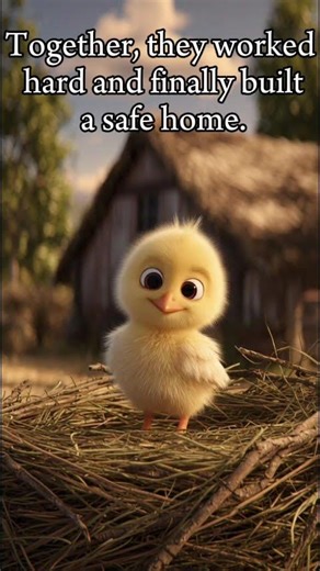 The Chick Who Built a Home for Everyone 🐥 #chicks #motivation #animals #dalgona #cutechickens