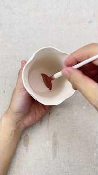 Cherry orange composite glaze#pottery #ceramic #glaze #diy #clay #cup #mug #art #painting #handmade