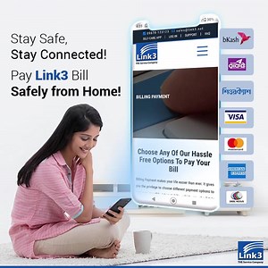 Due to the current state, we advise our esteemed users to pay their bills online from the comfort of their home! You can Pay your Bill from your nearest Link3 Office between 10AM to 4PM. While coming to our office maintain social distance and all required safety measures. Stay Safe, Stay Connected! For Online payment, please visit: https://www.link3.net/paybill/ #Link3 #StaySafe #StayConnected | Link3 Technologies