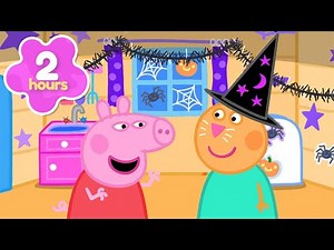 Decorating the Clubhouse for HALLOWEEN 👻 Scary Decorations! 🕷️ Peppa Pig Full Episodes | 2 Hours