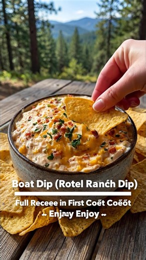 🛥️ Boat Dip (Rotel Ranch Dip) A cold, creamy dip made with Rotel tomatoes, ranch seasoning, cheese, and sour cream. No cooking required, and it gets better the longer it chills. Perfect for parties, lake days, or game night. Full Recipe in First Coʍmеոτ Enjoy ❤️👇 | Weight Watchers Recipes and Tips