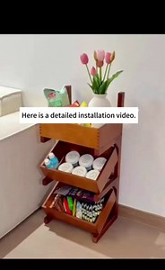 Wooden 3 Tier Fruit and Vegetable Basket Stand Rack, Storage Rack with Baskets, Utility Shelf Organizer for Kitchens, Living Rooms, Fruit Shops, Garages, Offices