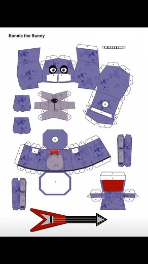 Papercraft de Bonnie: Tutorial y Plantillas FNAF