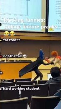 Funniest collage lecture pranks 😂 #funny