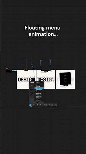 Floating menu interaction using Figma prototype tutorial #figmaanimation #uimotion #figmaprototype