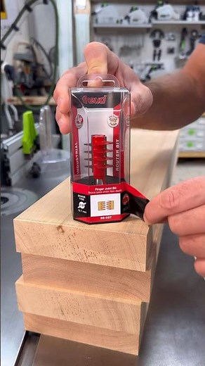 Freud finger joint bit and I definitely used way too much glue #freudtoolsambassador #woodworking