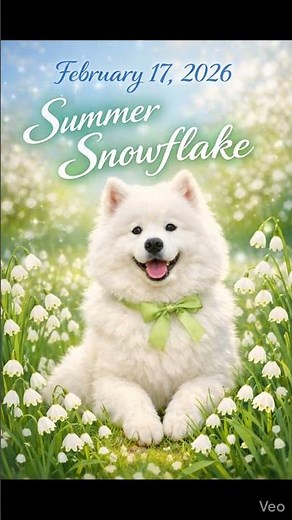 2月17日の誕生花 スノーフレーク (Summer Snowflake) / 鈴蘭水仙 (Snowflake) 花言葉は「純粋」【サモエド「タクト」の毎日が記念日】
