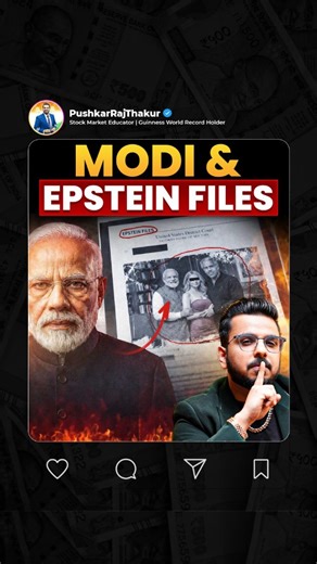 Pushkar Raj Thakur on Instagram: "Modi & EPstein Files Follow Us: @pushkarrajthakur In this Reel, we break down the facts, explain what was mentioned in an old email, and why experts say it was likely exaggerated or metaphorical — not an allegation. At the same time, India-US relations are growing stronger than ever 🇮🇳🤝🇺🇸 India plans to buy $500 billion worth of US goods over the next 5 years, including technology, GPUs, and data-center equipment — a massive move that can reshape global tra
