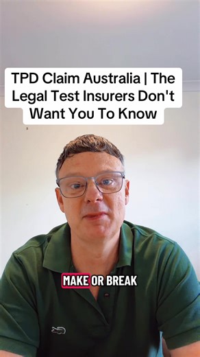 TPD claim denied in Australia? The legal test insurers use — education, training and experience — could be your winning argument. Know your rights before you give up. #tpdclaimaustralia #tpdclaims #workerscompensation #totalpermanentdisability #insuranceclaims