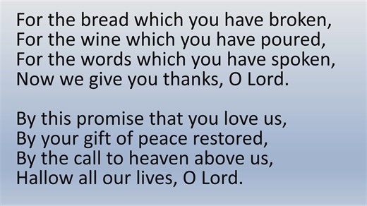 Fourth Sunday after the Epiphany The Sacrament of Holy Communion | St. Andrew's Presbyterian Church, Stratford
