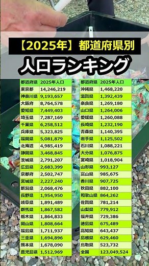 Population Ranking by Prefecture! [2025] #Population #Prefecture #Japan #2025 #PrefectureRanking ...