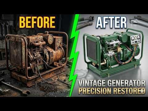 Abandoned 1970s Diesel Generator: A Full Industrial Restoration