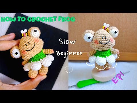 Frog Free Crochet Pattern | How to crochet a 🐸 Easy tutorial