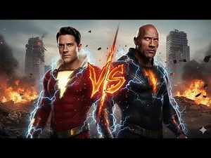 Black Adam vs. Shazam The battle between Black Adam and Shazam, Dwayne Johnson