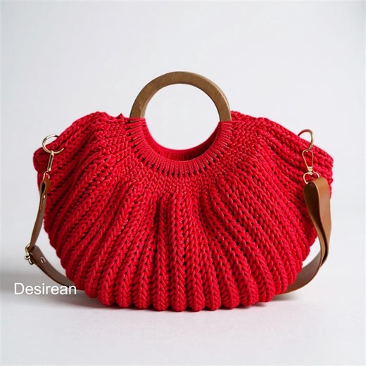 Herringbone Handle Bag - Crochet Pattern & Video Tutorial - Modern Handbag Pattern - Digital Download Pdf" - Etsy UK