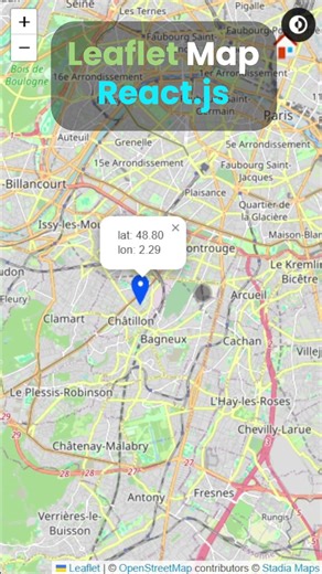 Leaflet Map with custom Markers, Popups and Dark Mode #reactjs #typescript #tailwindcss #javascript