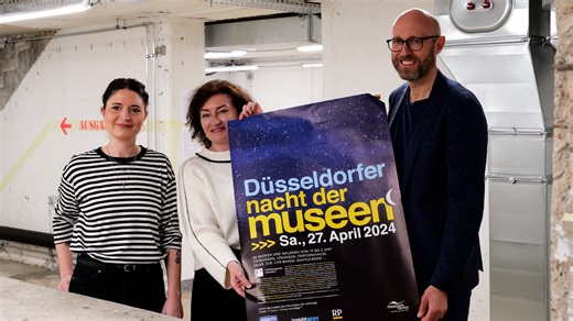 Entdecken, staunen, genießen: Bei der NACHT DER MUSEEN Düsseldorf 2024 können am Samstag, 27. April, zahlreiche Ausstellungen und ungewöhnliche Orte in der Landeshauptstadt besucht und interaktive Exponate erlebt werden. Die teilnehmenden Museen, Galerien und Sonderlocations haben von 19 bis 2 Uhr geöffnet. Mit der Dämmerung beginnt eine Reise in die Welt der Künste und Kulturen durch über 50 verschiedene Locations. | Stadt Düsseldorf