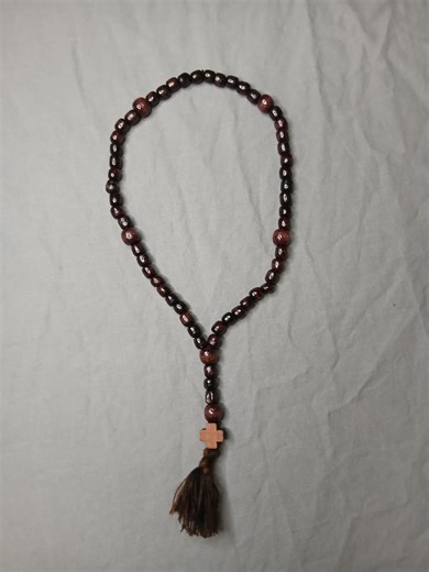 Orthodox Wooden Prayer Beads With Cross Tassel – Dark Wood Christian Rosary - Etsy