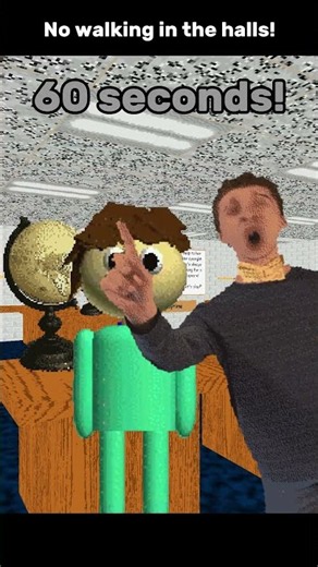 No Walking in the Halls - Short story - [Baldi's basics] #shorts #funny #gaming #baldisbasics #mod