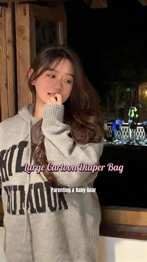 Oversized Cartoon Diaper Bag – your reliable helper for outings with baby! 🎒 Features a cute 3D design with smart compartments for bottles and wipes. Made of waterproof, durable fabric with comfy straps—lightweight yet holds everything you need. #DiaperBag #MomLife #ParentingEssentials #BabyGear #TikTokMadeMeBuyIt