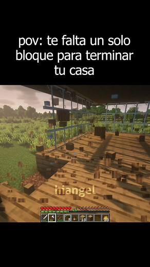 134K views · 2.9K reactions | pov: te falta un solo bloque para terminar tu casa #minecraft #minecraftmemes #fypシ゚ #reels | HiAngeel | Facebook