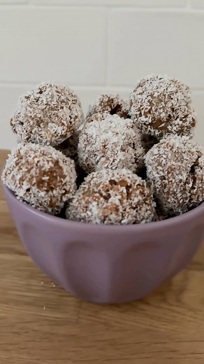 3 ingredient Biscoff Balls! All you need is: 250g Biscoff biscuits 1/2 can condensed milk 1 cup desiccated coconut Crush your biscuits (let them be a bit chunky, don’t turn them into powder) and then add the condensed milk. You’ll need about 1/2 can but don’t add it all at once. And about 1/4, stir it in and then add more, until it’s a good consistency. What you want is for all the crumbs to be stuck together but for it not to be too wet, or the balls won’t hold their shape. Roll the mixture int