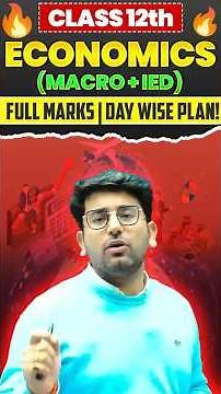 CLASS 12TH Pre Board EXAM DAY PLAN for Economics Full Marks Guide!#shorts #boardexam2026 #economics
