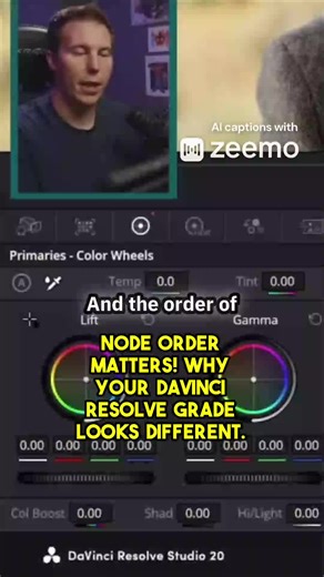 This quick demonstration reveals a massive secret: the *sequence* of your color nodes changes *everything*! See the dramatic shift when the saturation adjustment happens before versus after that vibrant pink tint is applied. Same tools, wildly different results. This is the kind of behind-the-scenes insight that separates an amateur look from a professional grade. Absolute must-know for your workflow! #DaVinciResolve #ColorGrading #PostProduction #VideoEditing #NodeOrder