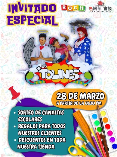 TE ESPERAMOS ESTE SÁBADO 28 DE MARZO, TENEMOS REGALOS PARA TODOS NUESTROS CLIENTES, SORTEOS DE PAQUETES ESCOLARES Y DESCUENTOS EN TODA NUESTRA TIENDA, TE ESPERAMOS EN EL SALÓN DE EVENTOS ZARUMILLA, AL COSTADO DEL COLEGIO GARCILASO #aniversario #paratiiiiiiiiiiiiiiiiiiiiiiiiiiiiiii #cusco #viral_video #padres