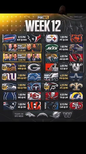 67 reactions | NFL week 12 schedule a football games on CBS and Fox and Thursday night Monday night is Sunday night football games | Shawn Green | Facebook