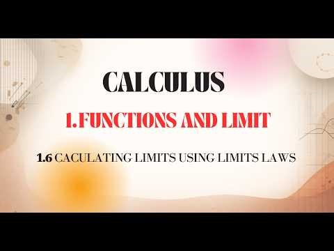 1 6 Calculating limits Using the Limit Laws