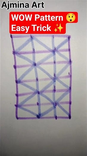 Amazing Grid Pattern Drawing 🤯 Easy Geometric Art Trick #shorts