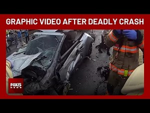 New video shows aftermath of the 12-vehicle pileup that killed 3 in northwest Las Vegas